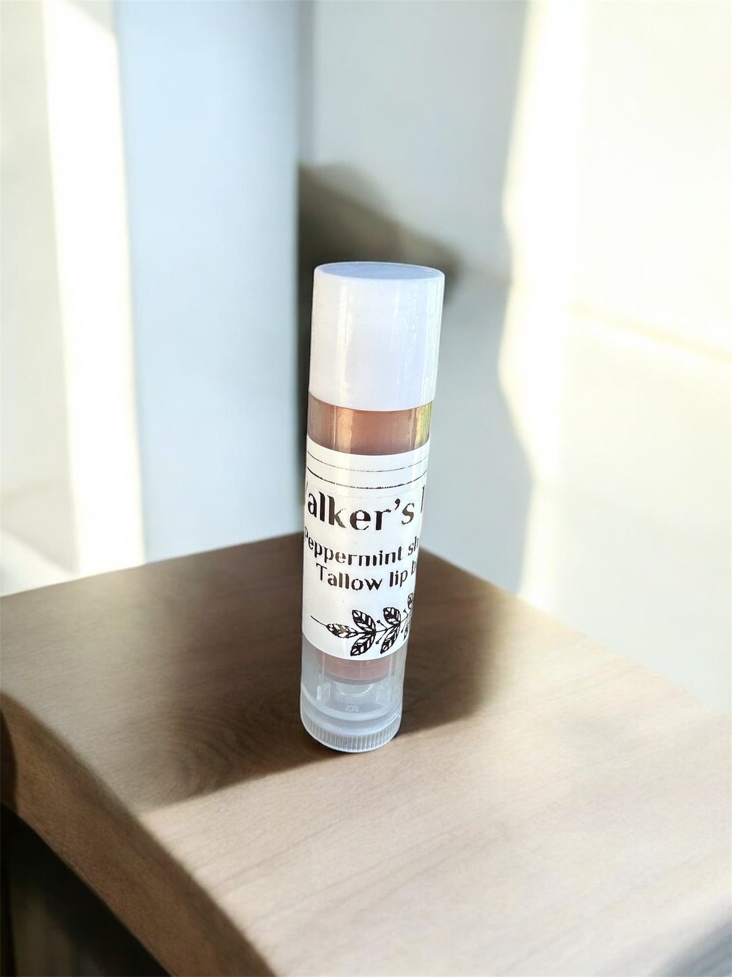 Shimmer Peppermint tallow lip balm