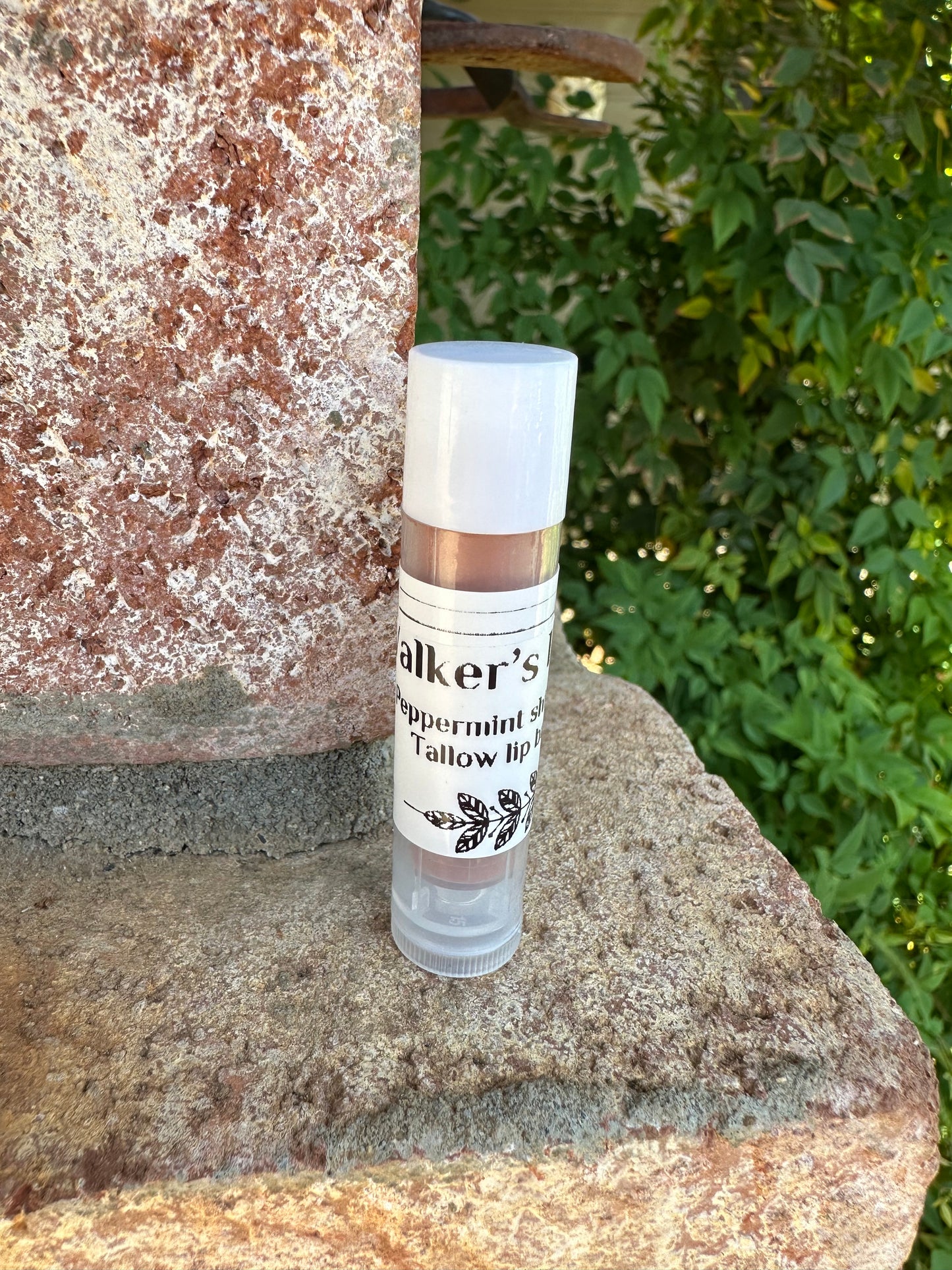 Shimmer Peppermint tallow lip balm
