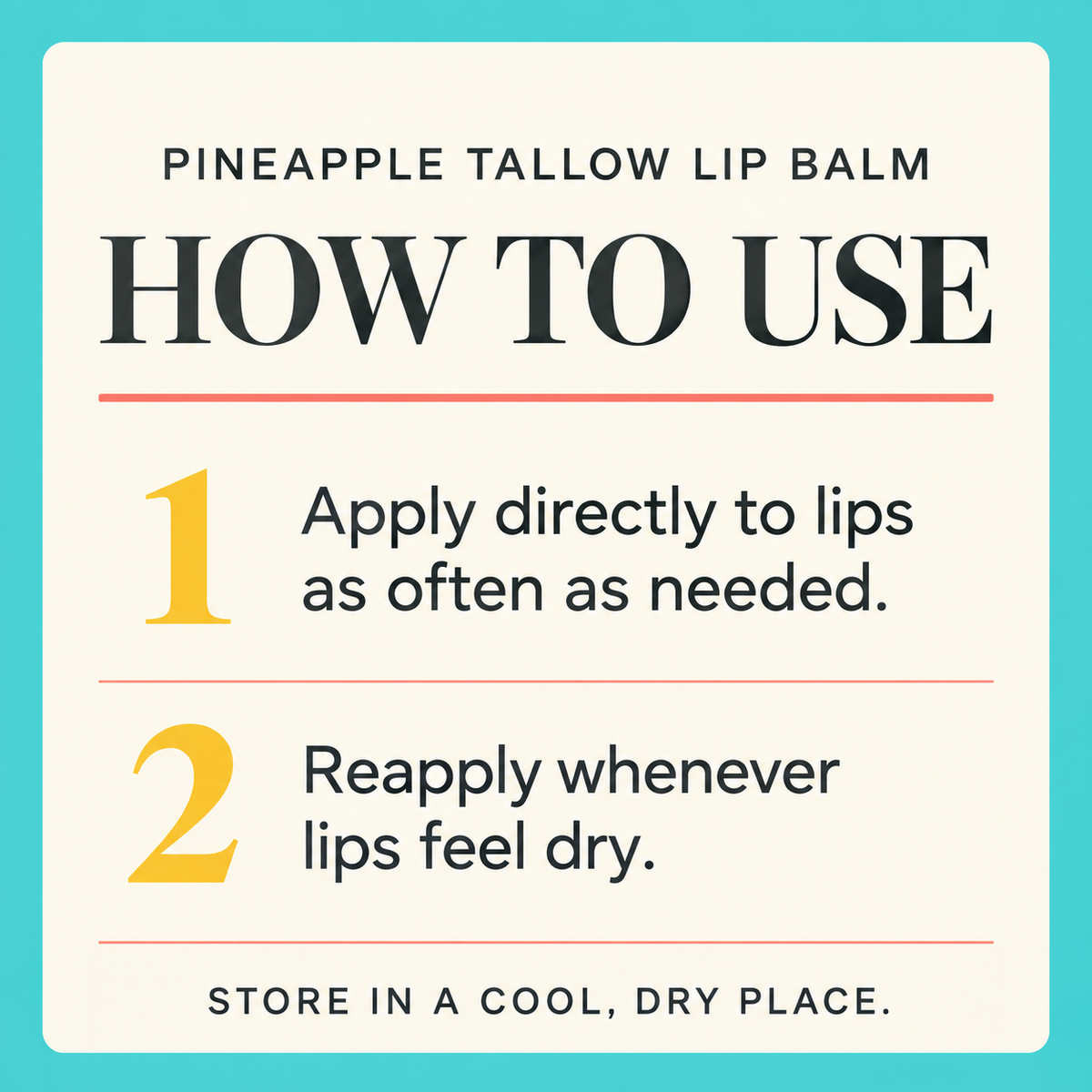 Pineapple Tallow Lip Balm