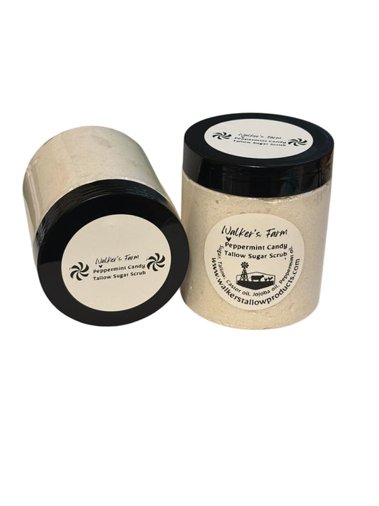 Peppermint Candy Tallow Sugar Scrub