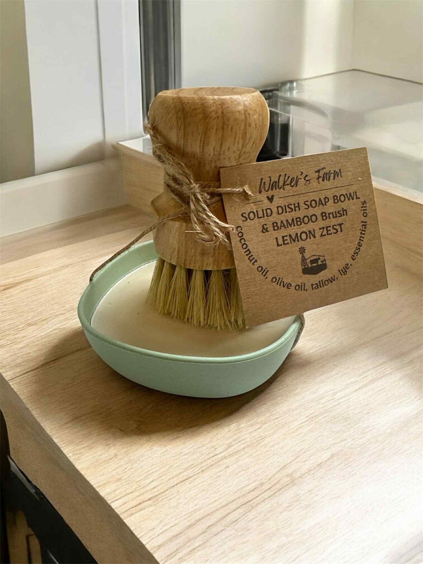 Tallow Dish Soap with Brush