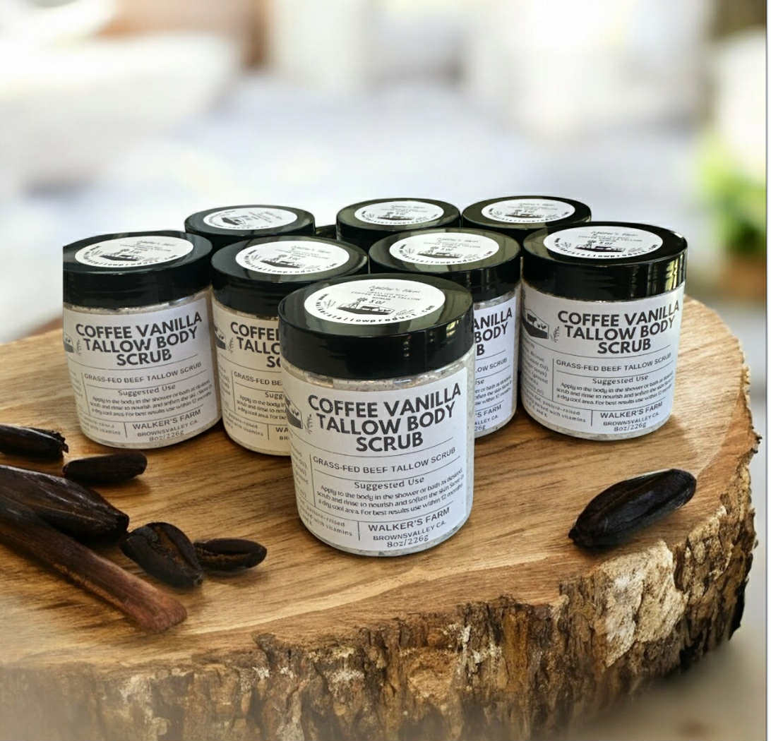 Coffee Vanilla Tallow Sugar Scrub
