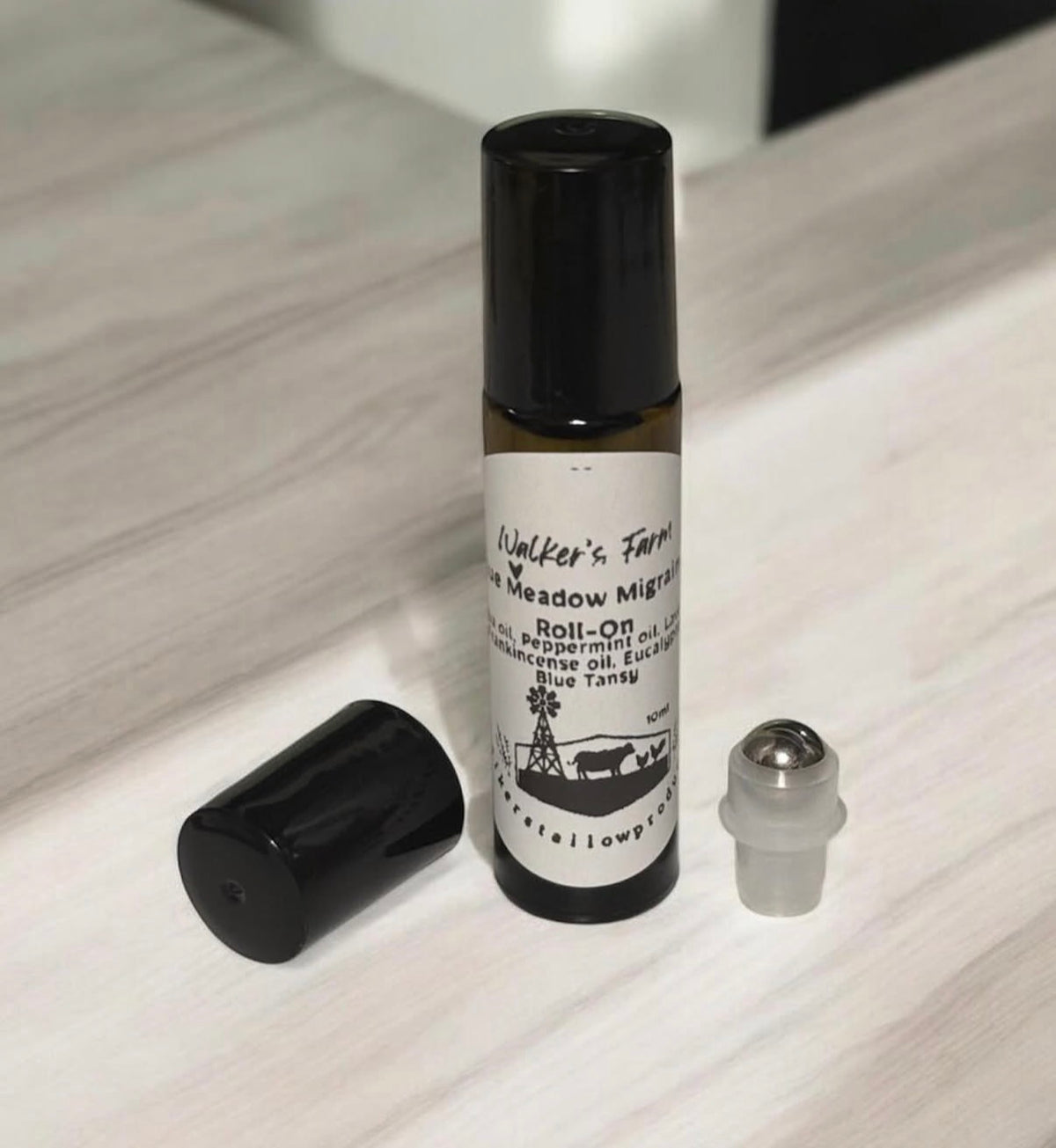 Blue meadow migraine roller