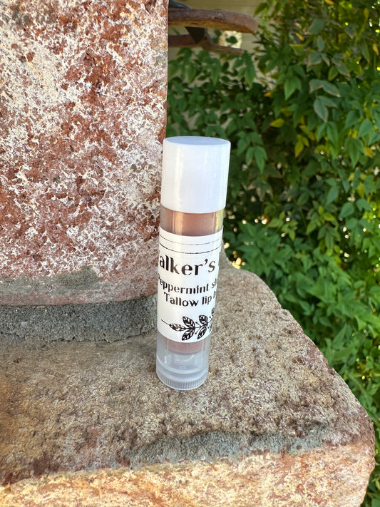 Shimmer Peppermint tallow lip balm