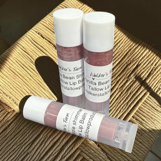 Vanilla bean shimmer Tallow lip balm