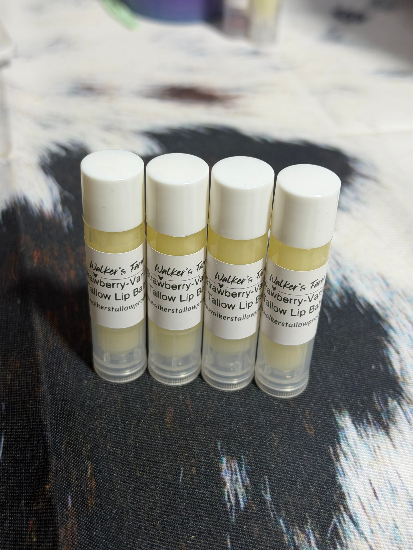 Strawberry-Vanilla Tallow Lip Balm