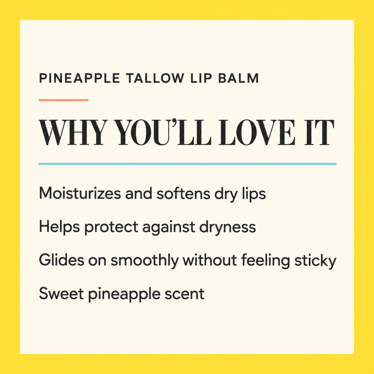 Pineapple Tallow Lip Balm