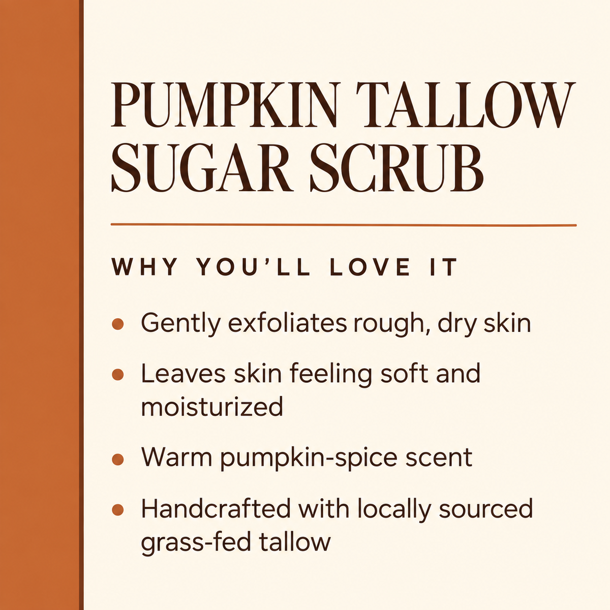 Pumpkin Chai Tallow Sugar Scrub
