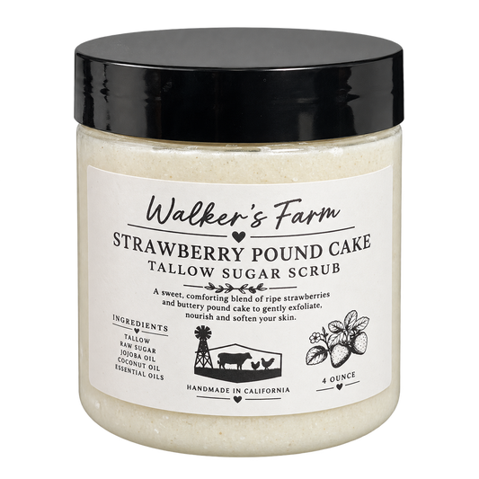 Strawberry Pound Cake Tallow Sugar Scrub
