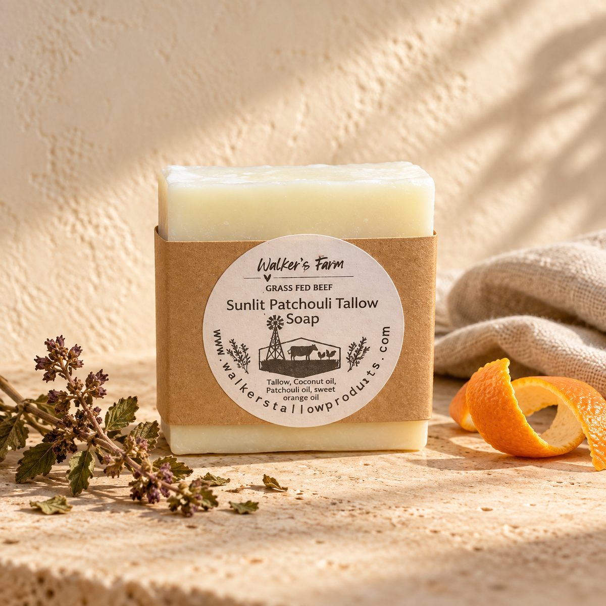 Sunlit Patchouli Tallow Soap