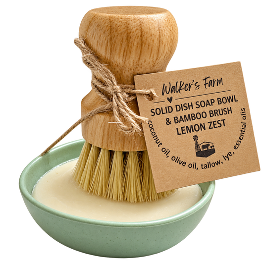 Tallow Dish Soap with Brush