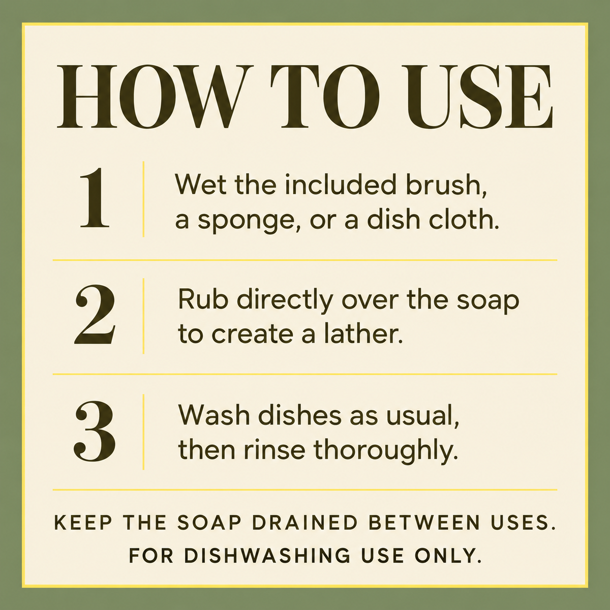Tallow Dish Soap with Brush