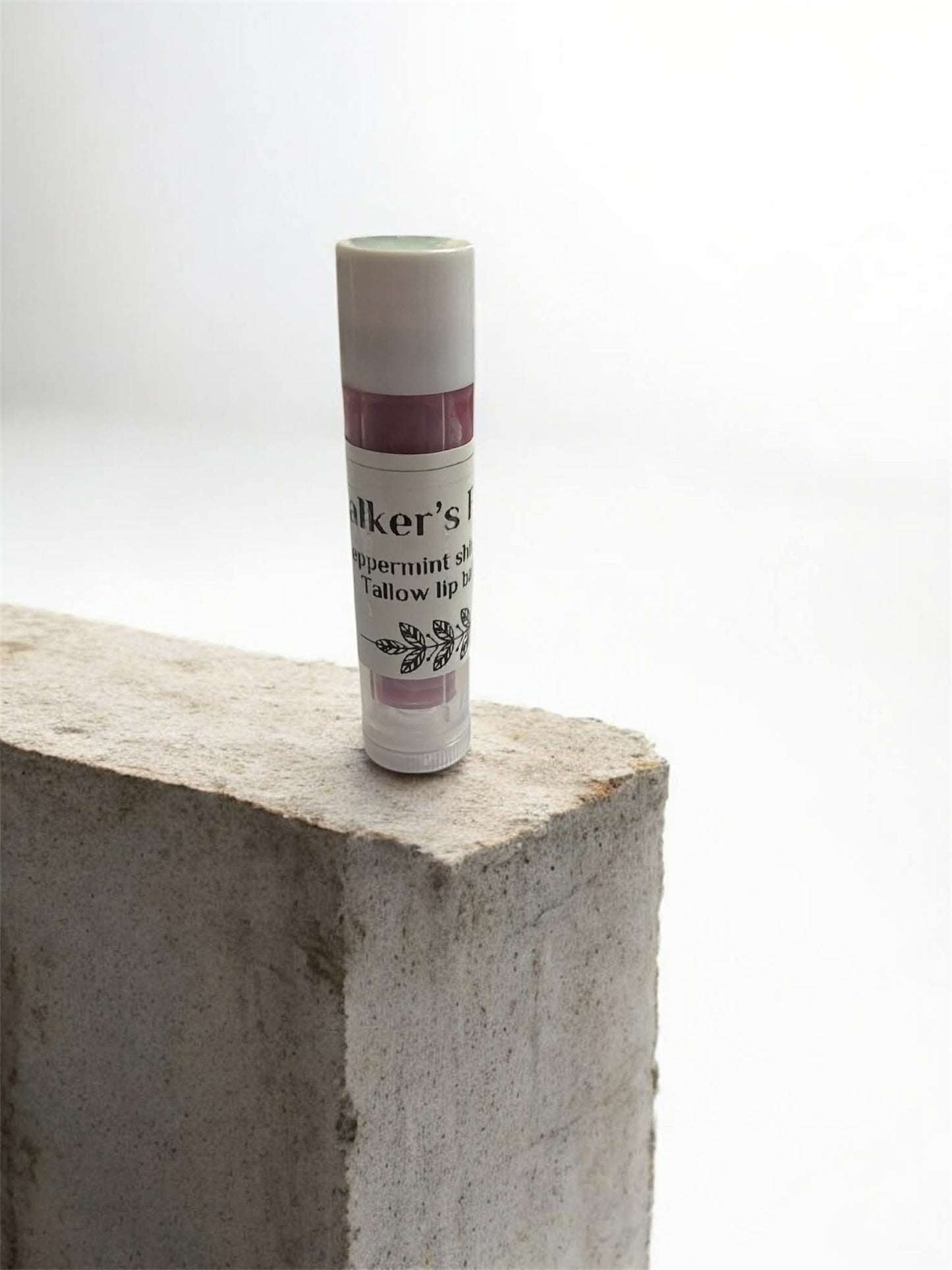 Shimmer Peppermint tallow lip balm