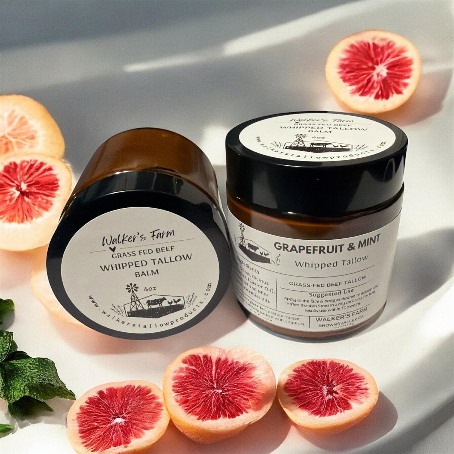 Grapefruit and Mint Whipped Tallow Balm