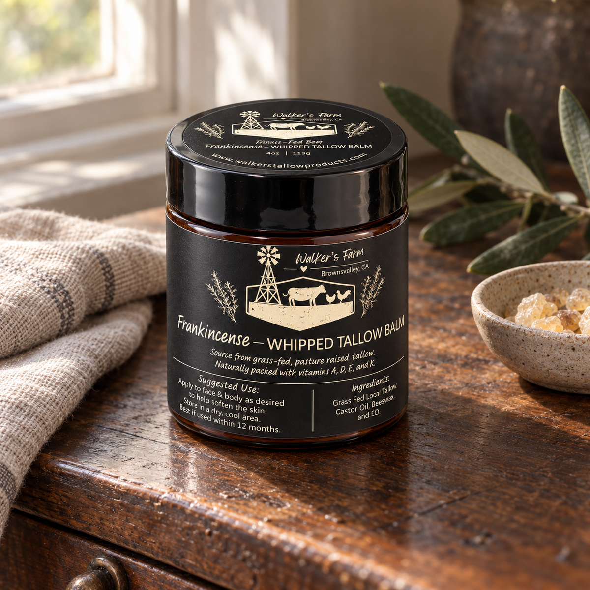 Frankincense Whipped Tallow Balm