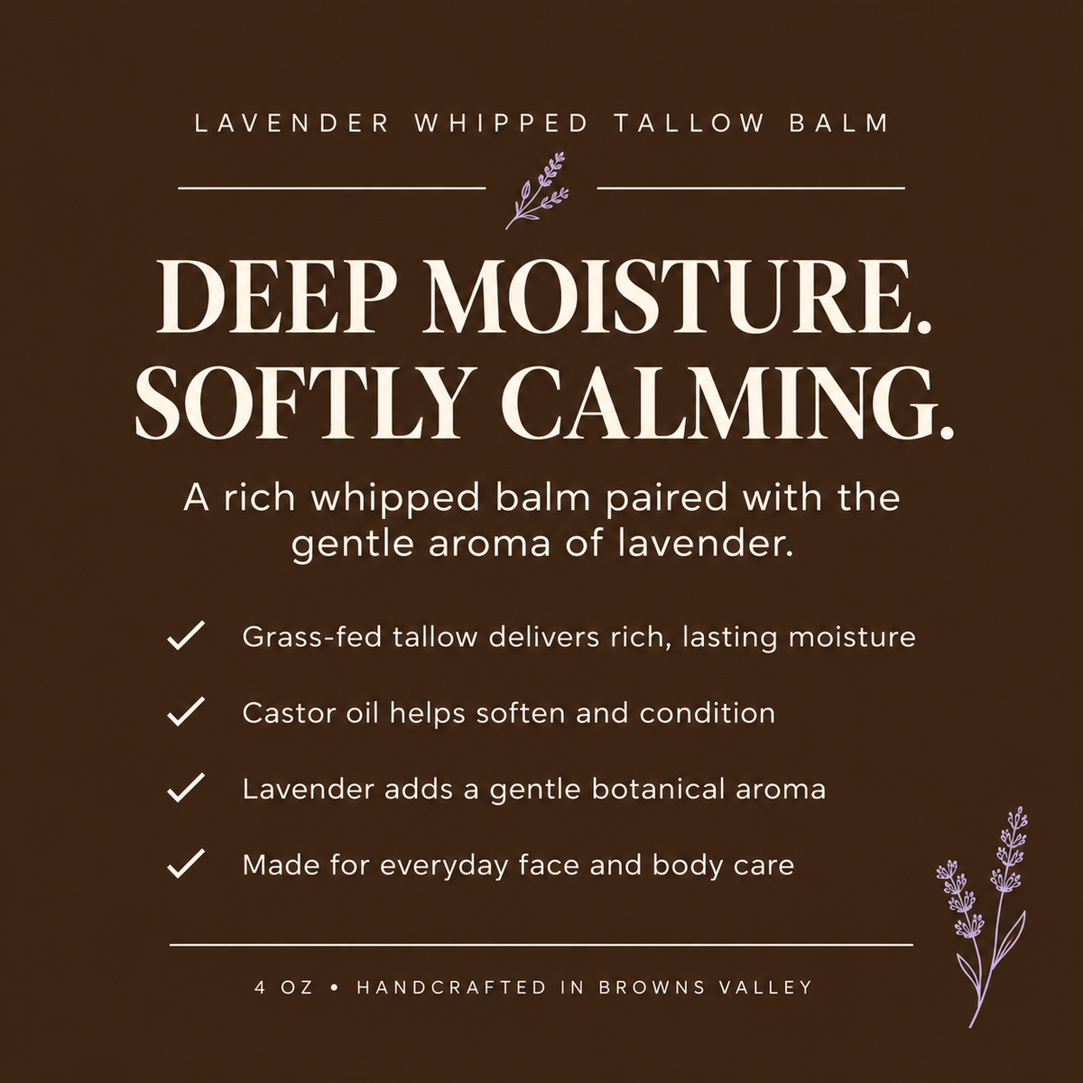 Lavender Whipped Tallow Balm