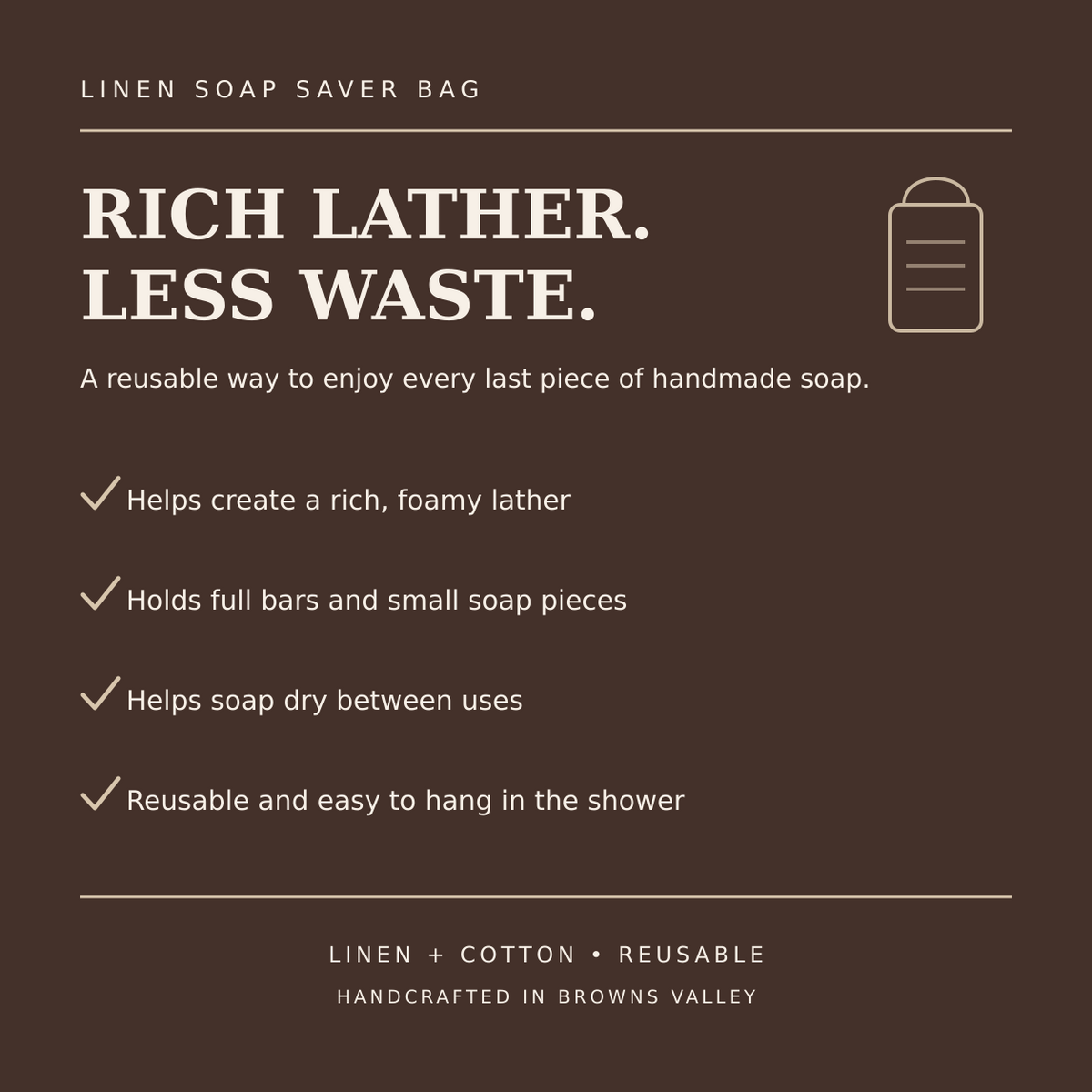 Linen Soap Saver Bag