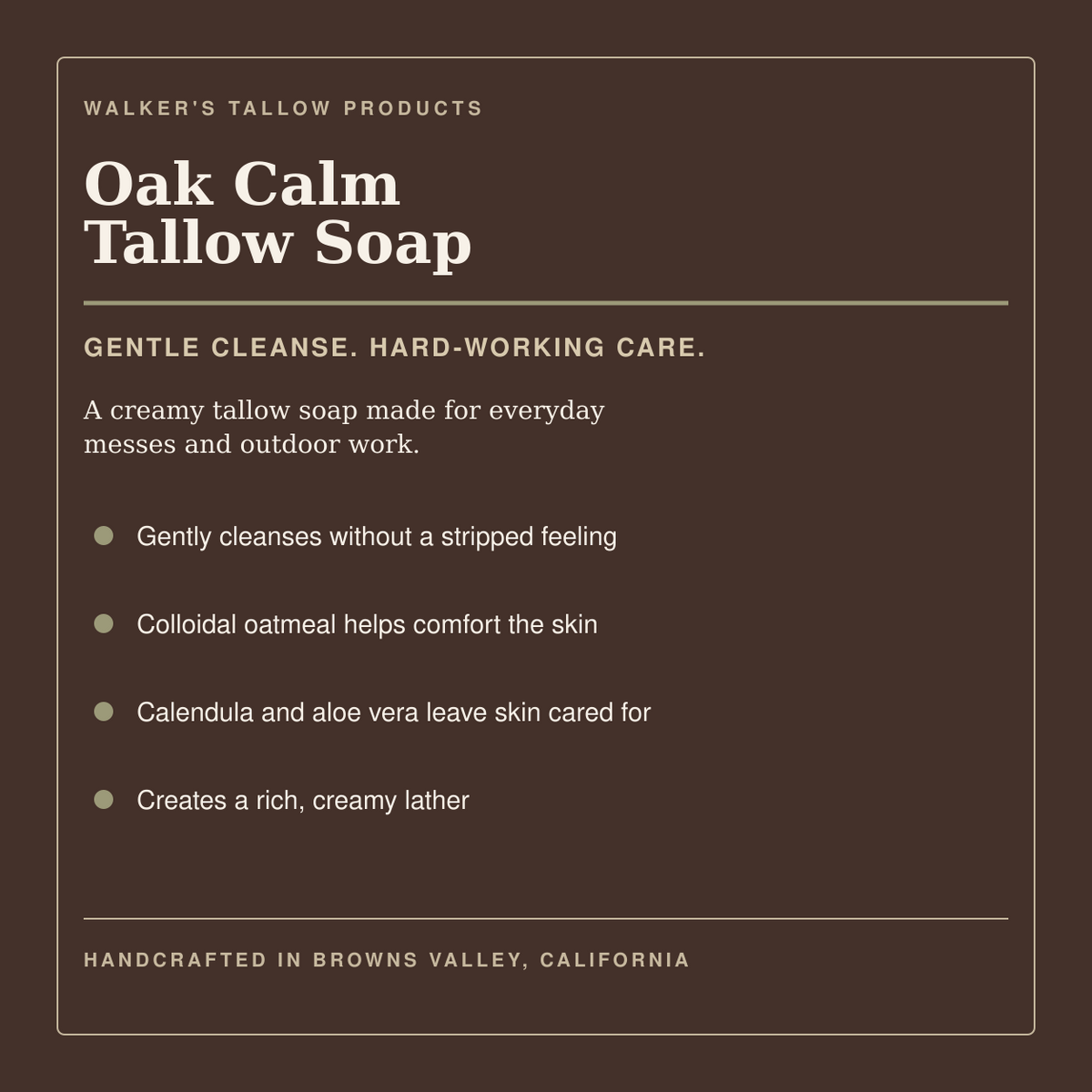 Oak Calm Tallow Soap