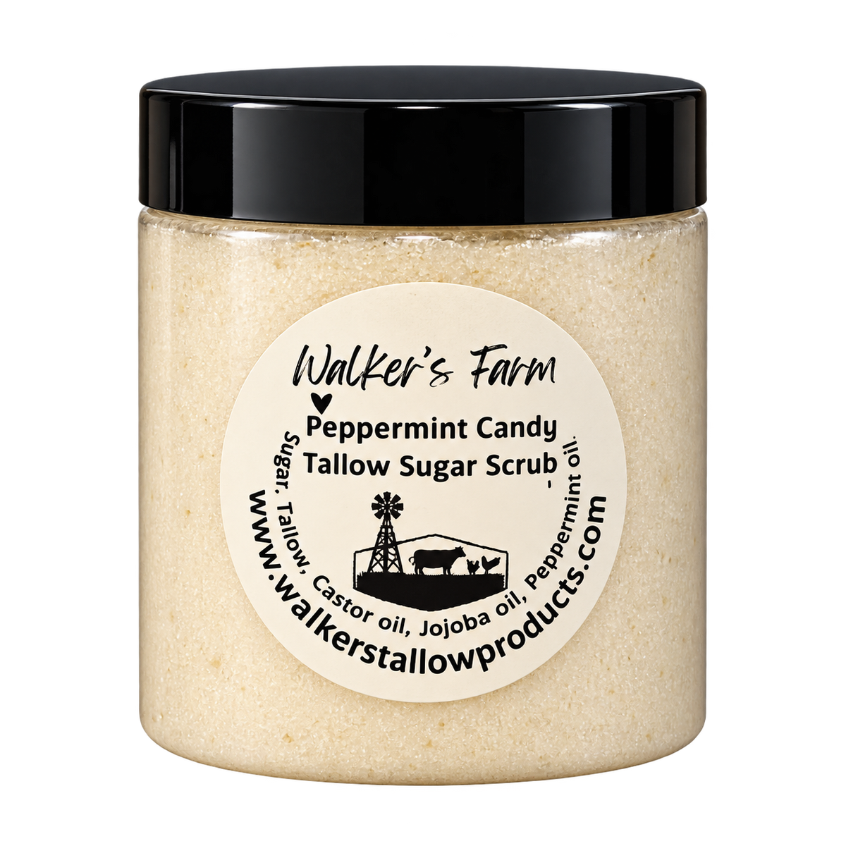 Peppermint Candy Tallow Sugar Scrub