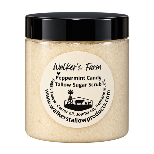 Peppermint Candy Tallow Sugar Scrub