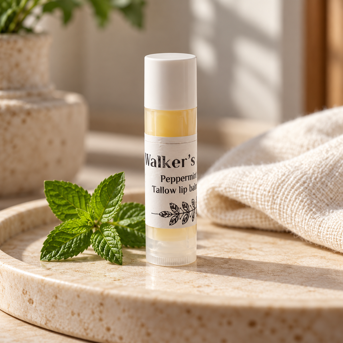 Peppermint Shimmer Tallow Lip Balm