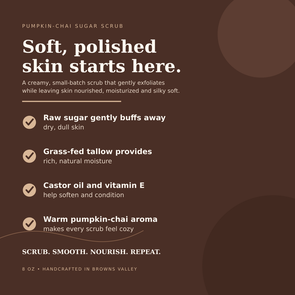 Pumpkin Chai Tallow Sugar Scrub